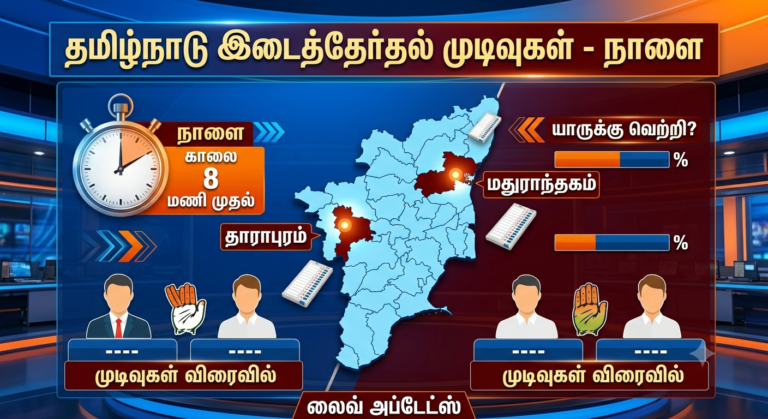 தாராபுரம் மற்றும் மதுராந்தகம் தொகுதி இடைத்தேர்தல்
