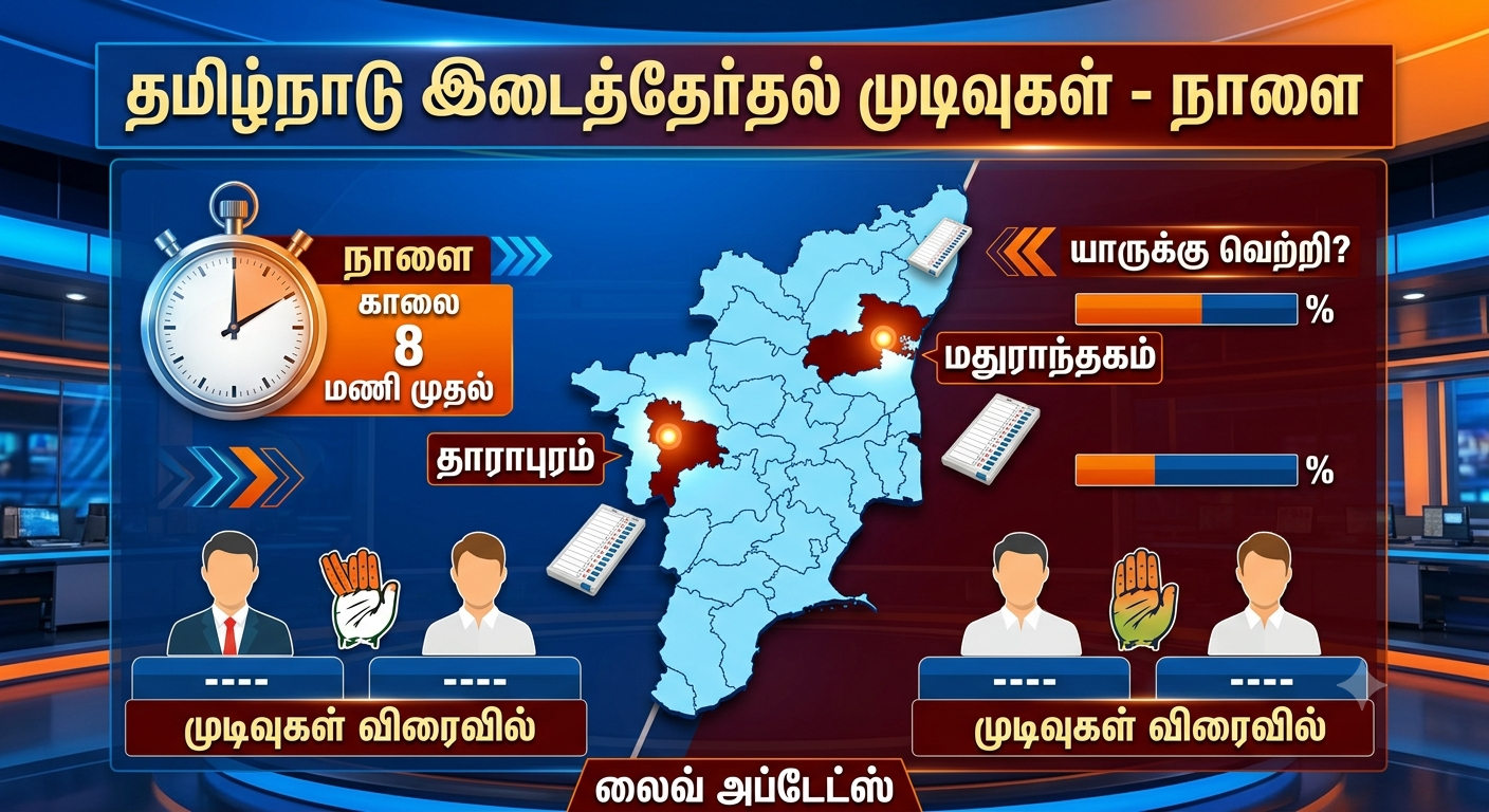 தாராபுரம் மற்றும் மதுராந்தகம் தொகுதி இடைத்தேர்தல்